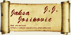 Jakša Josipović vizit kartica